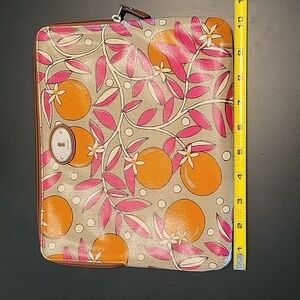 Fossil Key-Per Multicolor Leaf Print Pouch